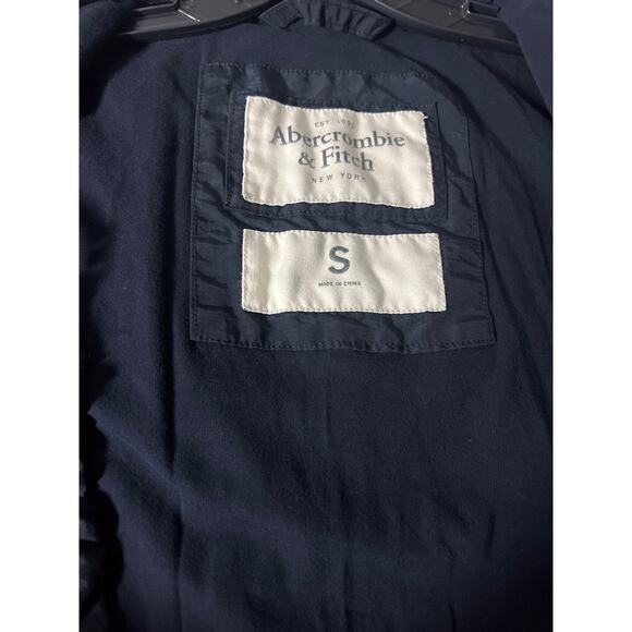 Vintage Abercrombie & Fitch Moose Logo Windbreaker Navy Size S - Picture 3 of 7